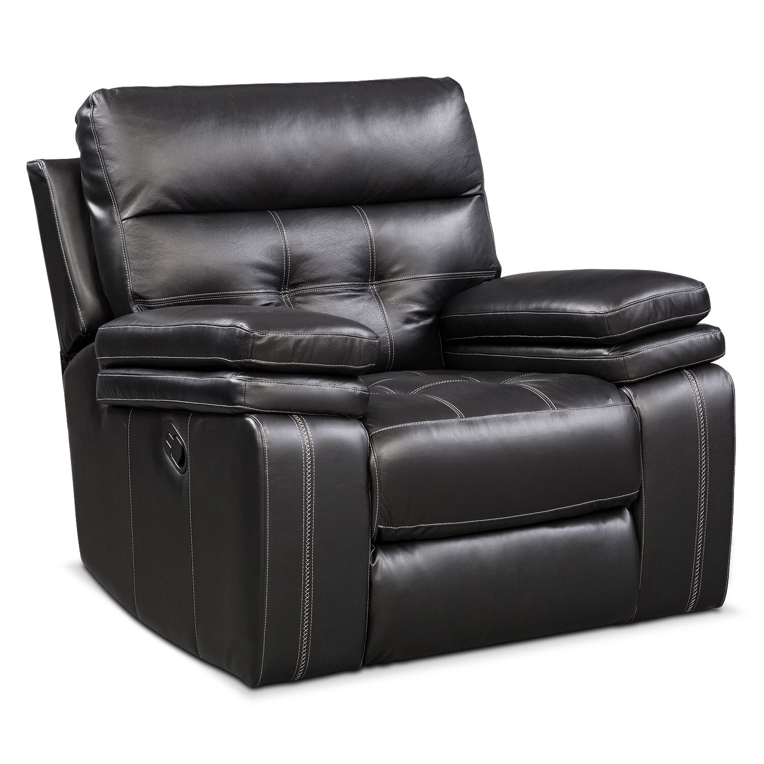 Brisco Manual Reclining Sofa and Recliner Set Black Value City