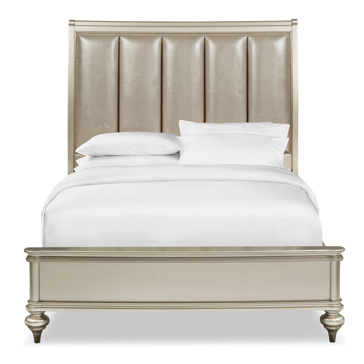 Esquire King Bed Platinum American Signature Furniture