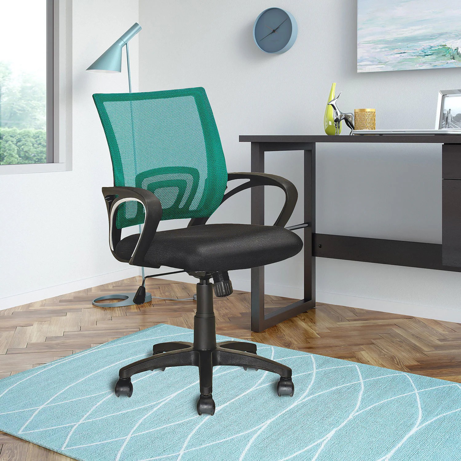 Loft Mesh Office Chair Teal The Brick