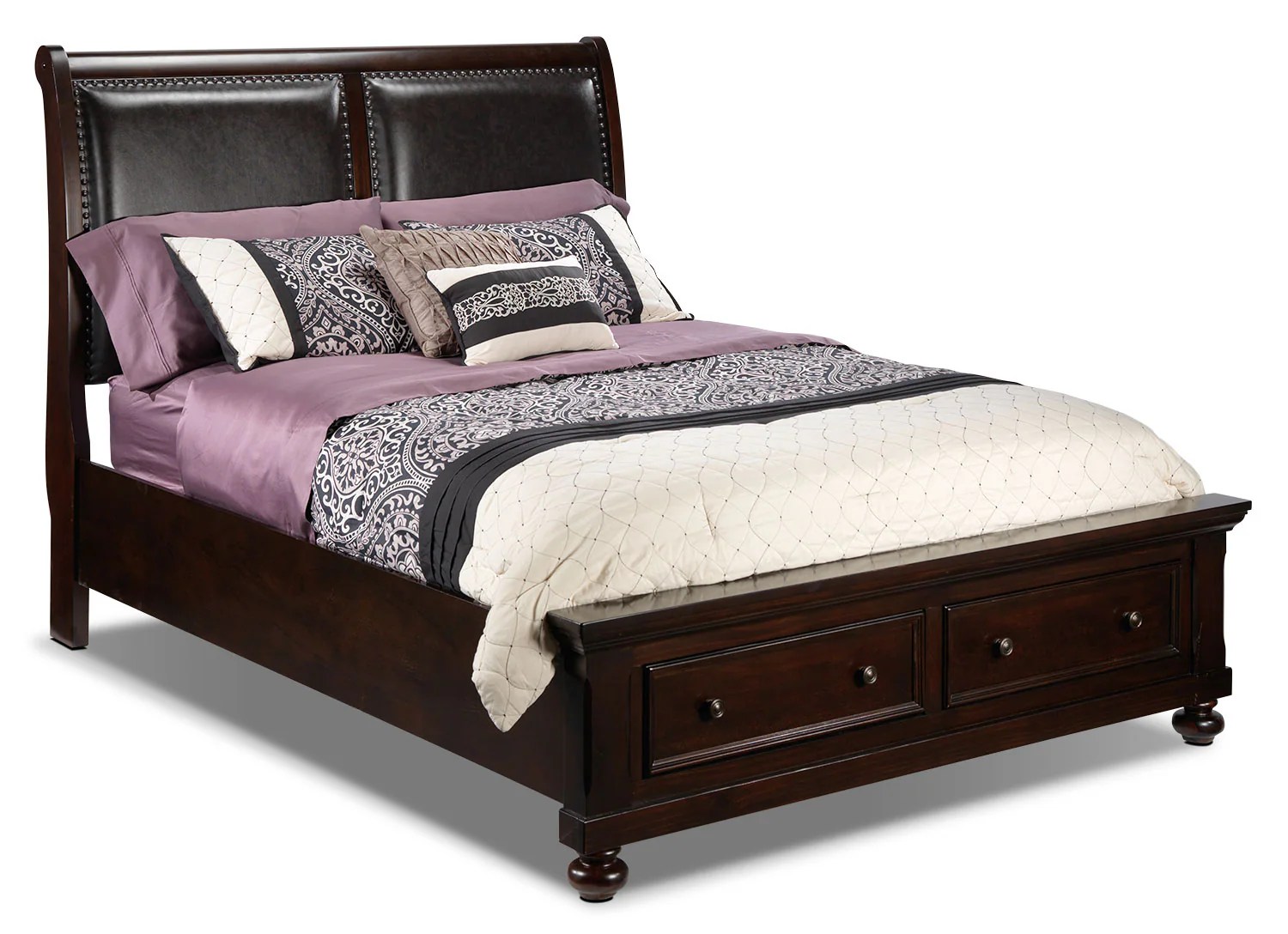 Chester Queen Storage Bed Cherry Leon's