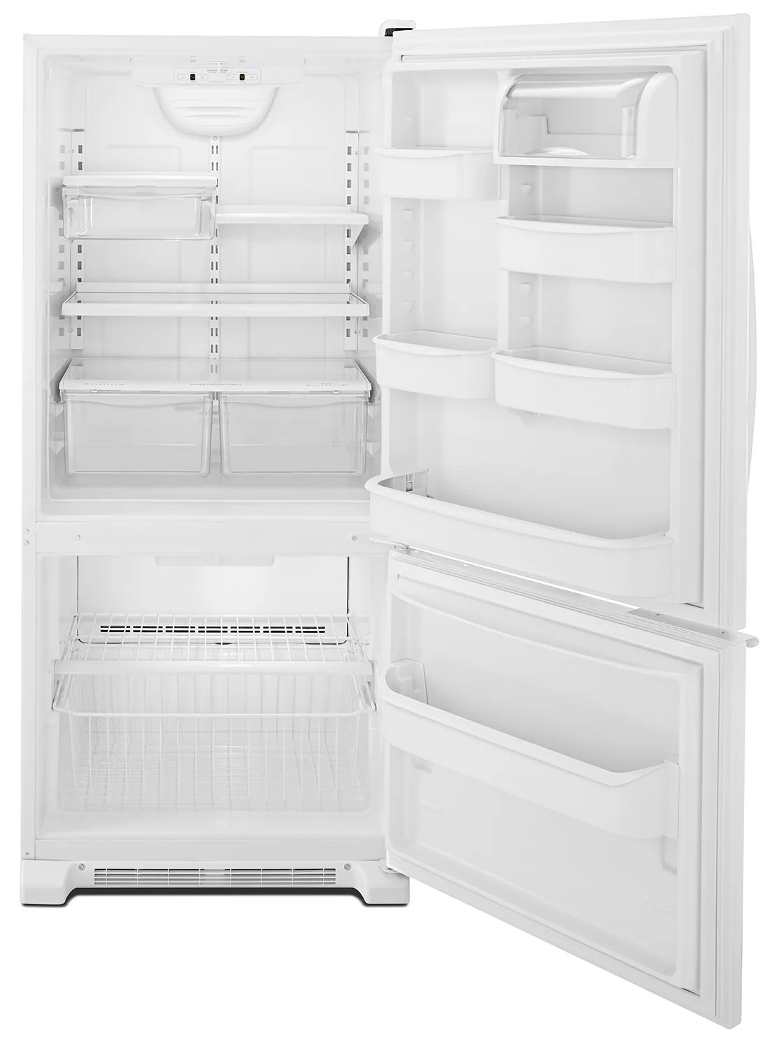 Whirlpool White BottomFreezer Refrigerator (18.7 Cu. Ft.) WRB119WFBW