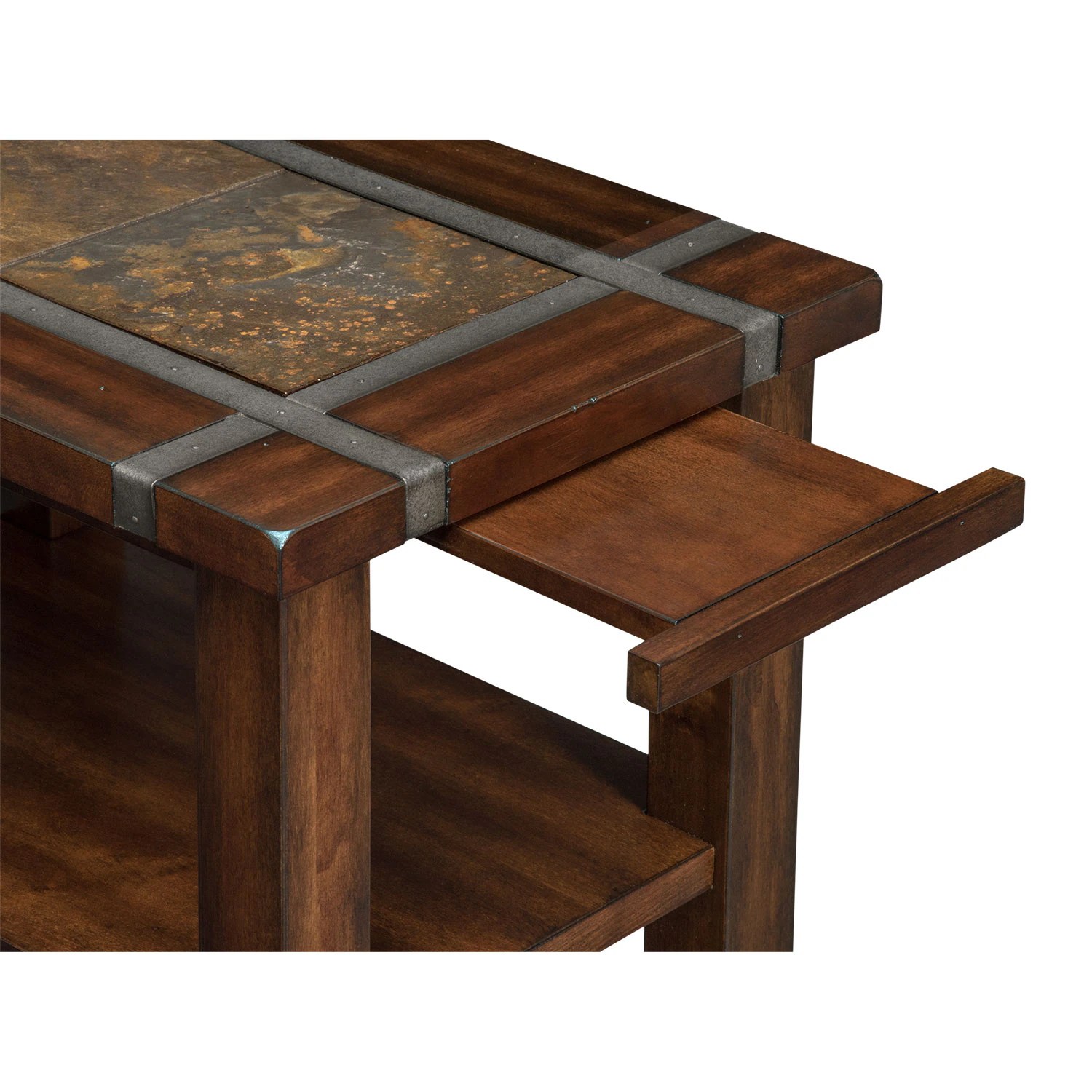 Slate Ridge Chairside Table Cherry Value City Furniture