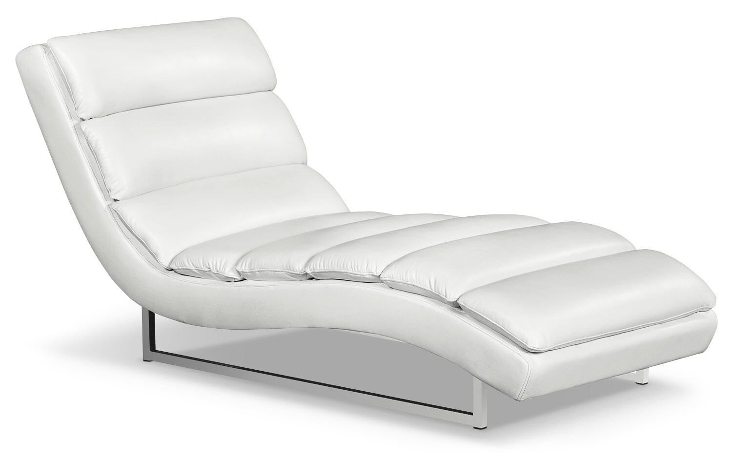 Maddy LeatherLook Fabric Chaise Cream The Brick