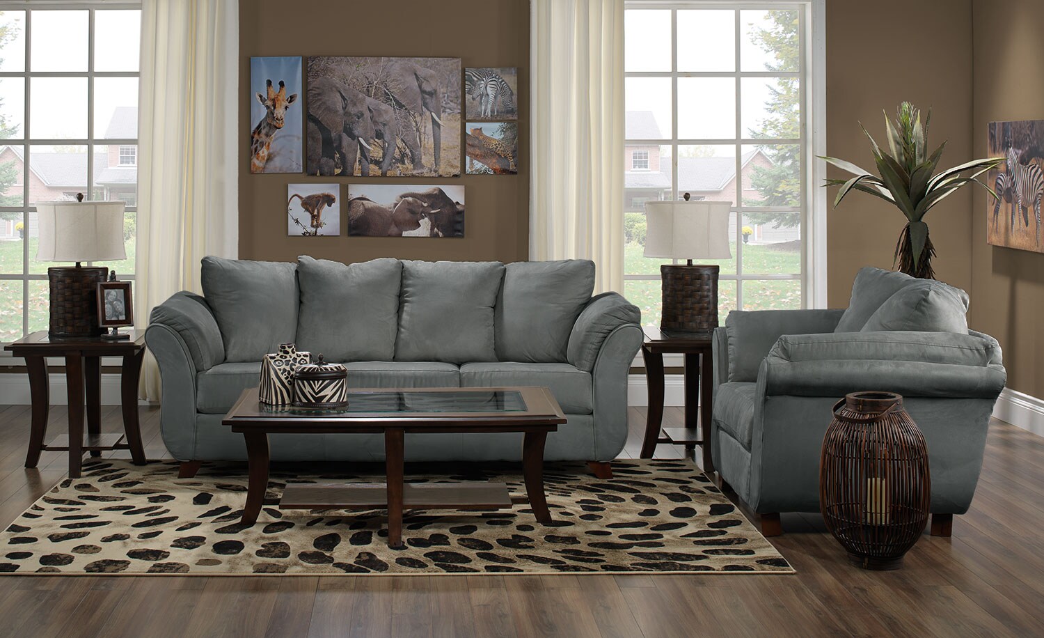 Collier Sofa Dark Grey Leon's