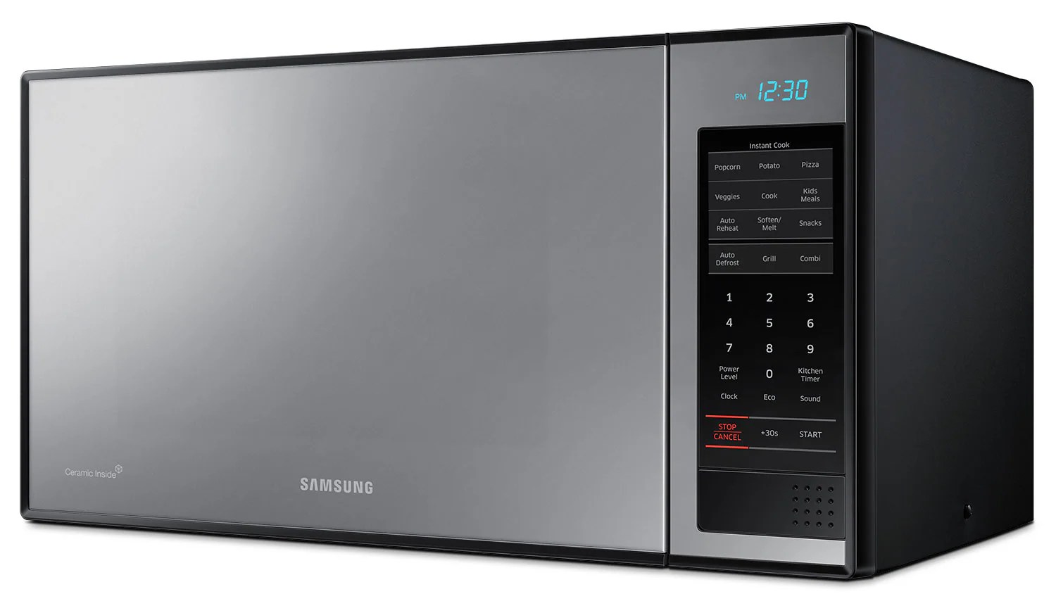 Samsung 1 4 Cu Ft Countertop Microwave Black Stainless Steel at