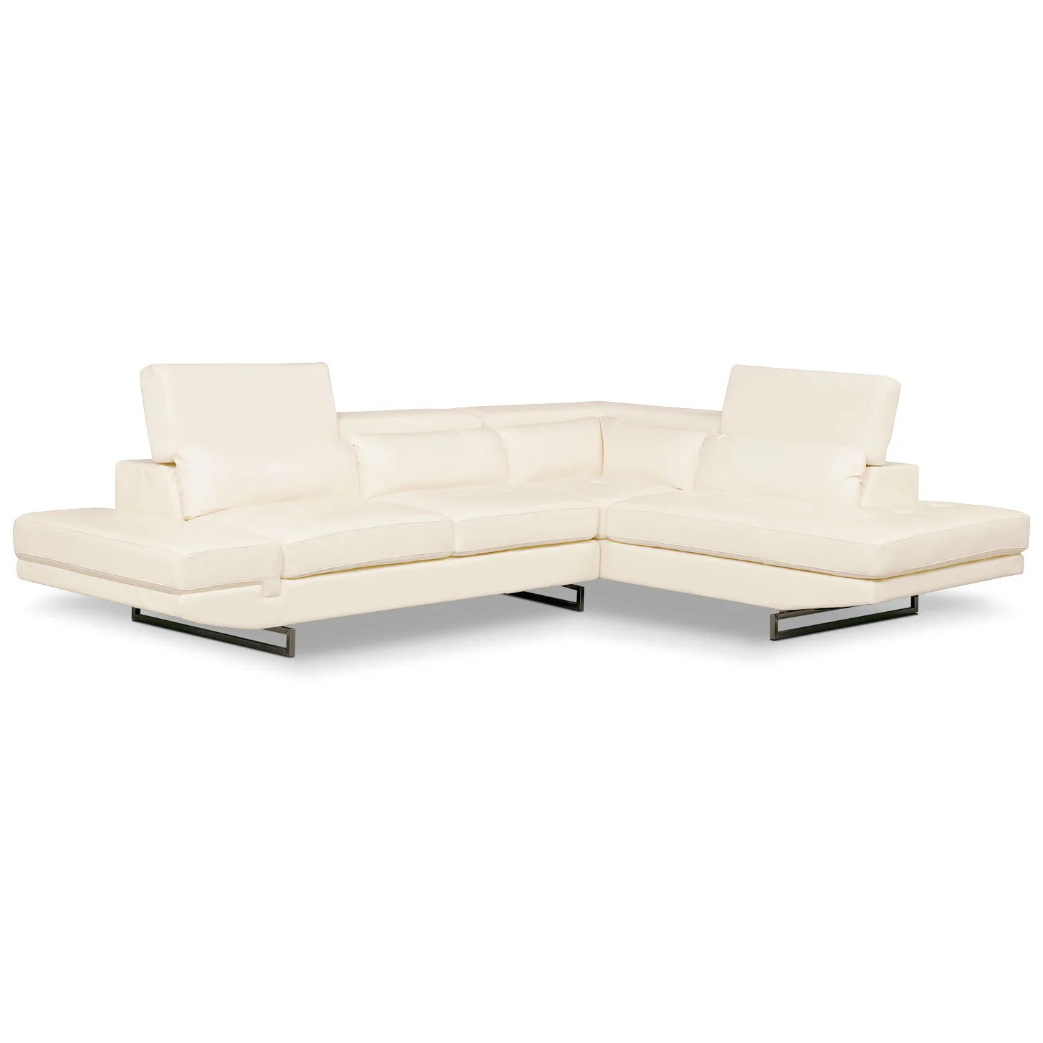 Torino 2Piece Sectional with RightFacing Chaise White American