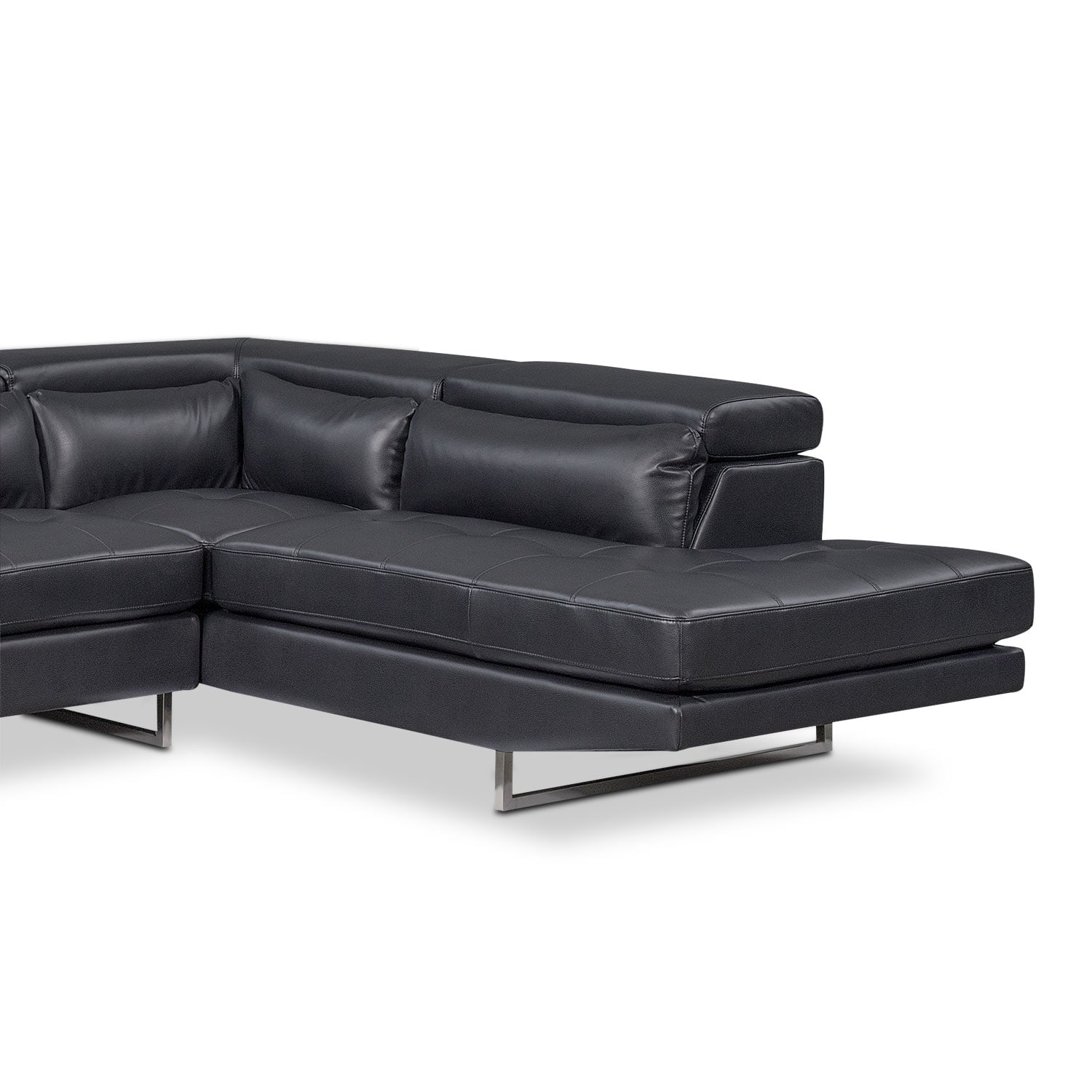 Torino 2Piece Sectional with RightFacing Chaise Charcoal Value