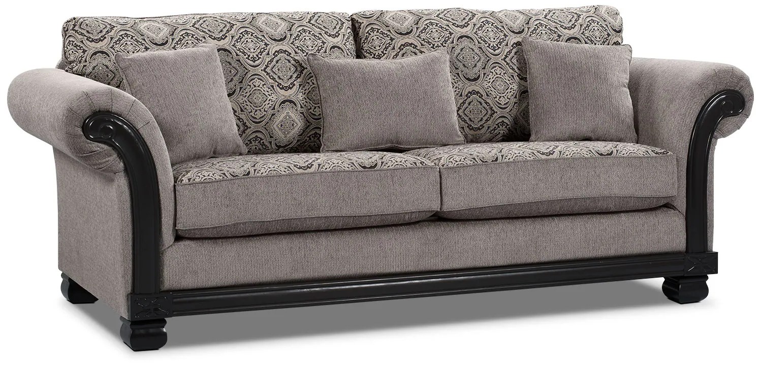 Hazel Chenille Sofa Grey The Brick