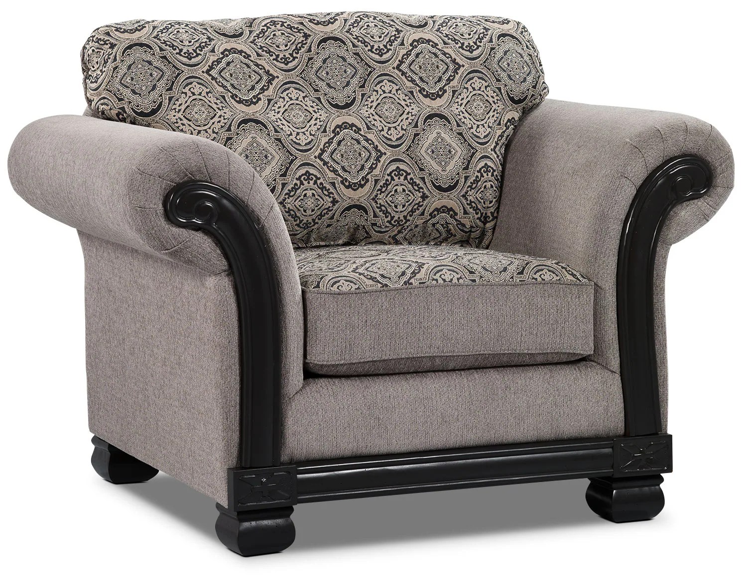 Hazel Chenille Chair Grey The Brick