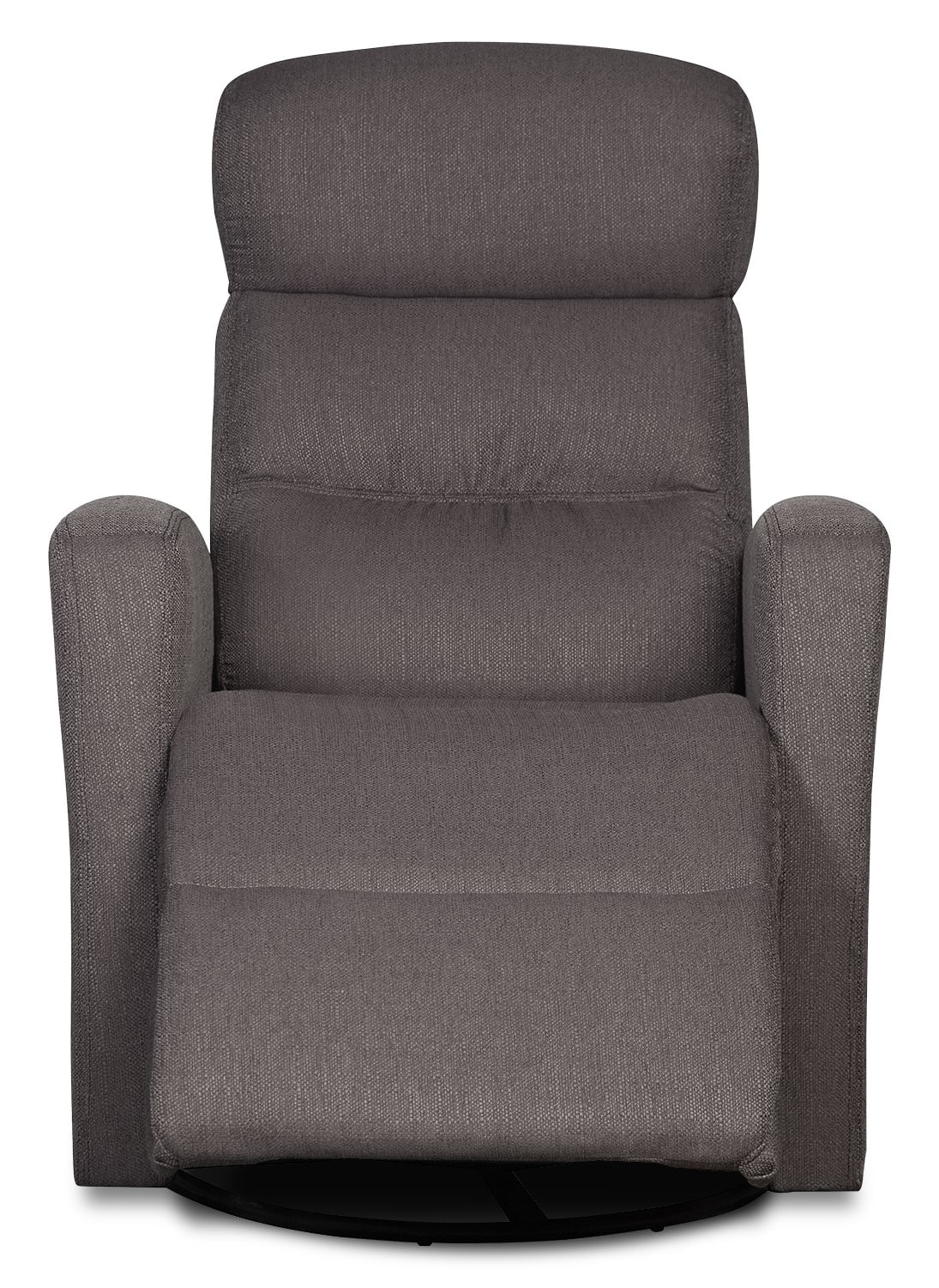 Penny LinenLook Fabric Swivel Rocker Reclining Chair Grey The Brick