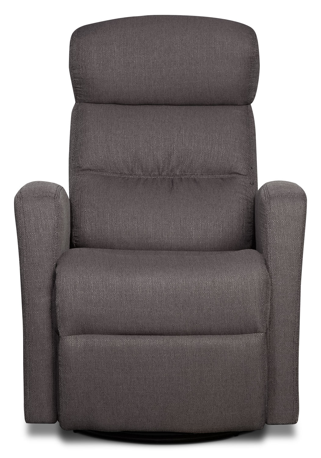 Penny LinenLook Fabric Swivel Rocker Reclining Chair Grey The Brick