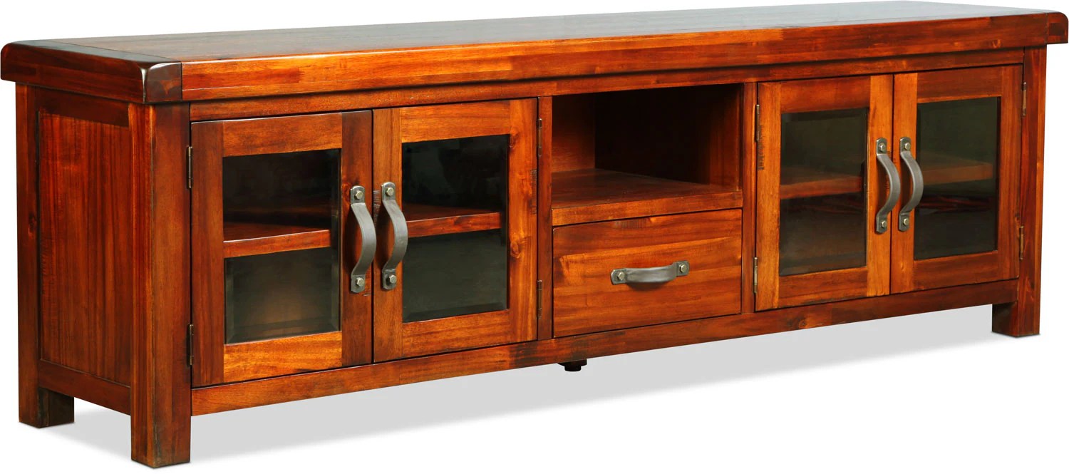 Brisbane 84" TV Stand Distressed Chestnut Levin Furniture