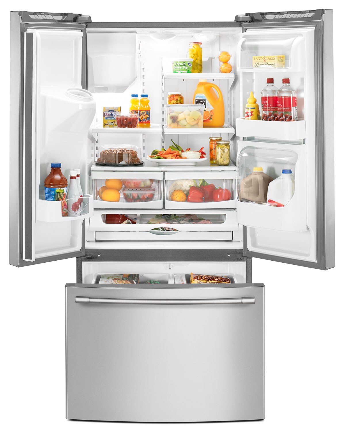 Maytag FingerprintResistant Stainless Steel French Door Refrigerator
