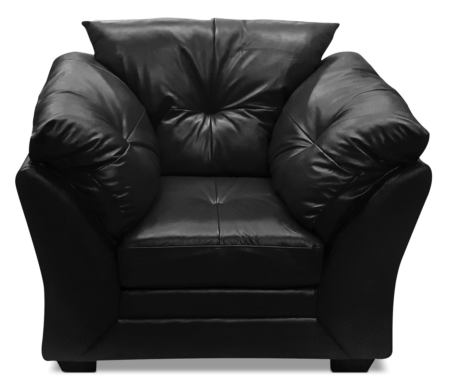 Max Genuine Leather Chair Black The Brick