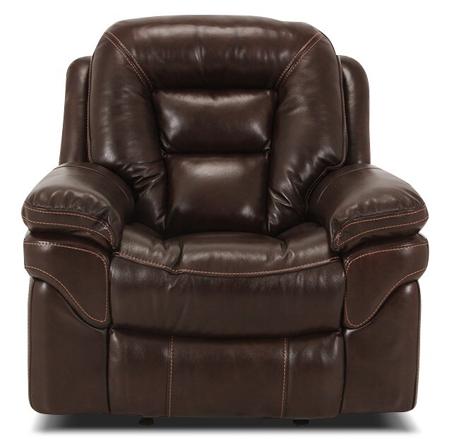 Leo Genuine Leather Power Reclining Chair Walnut The Brick