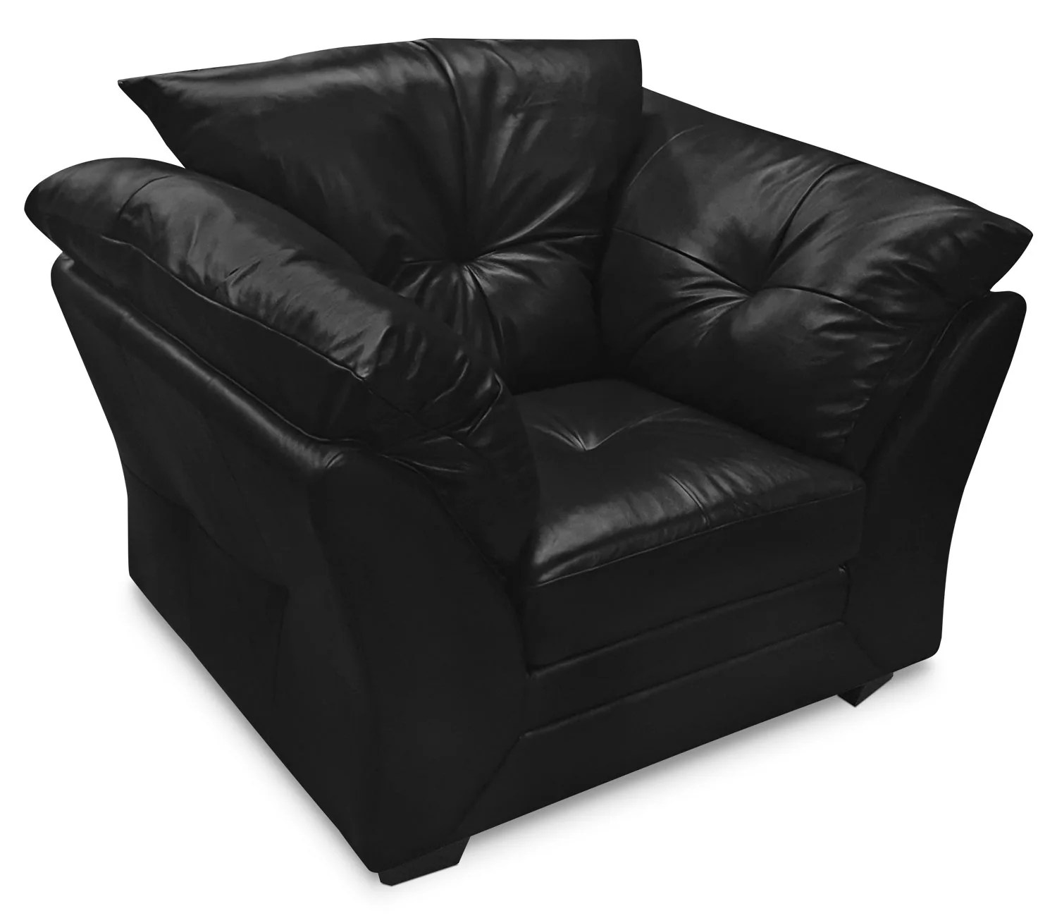Max Genuine Leather Chair Black The Brick