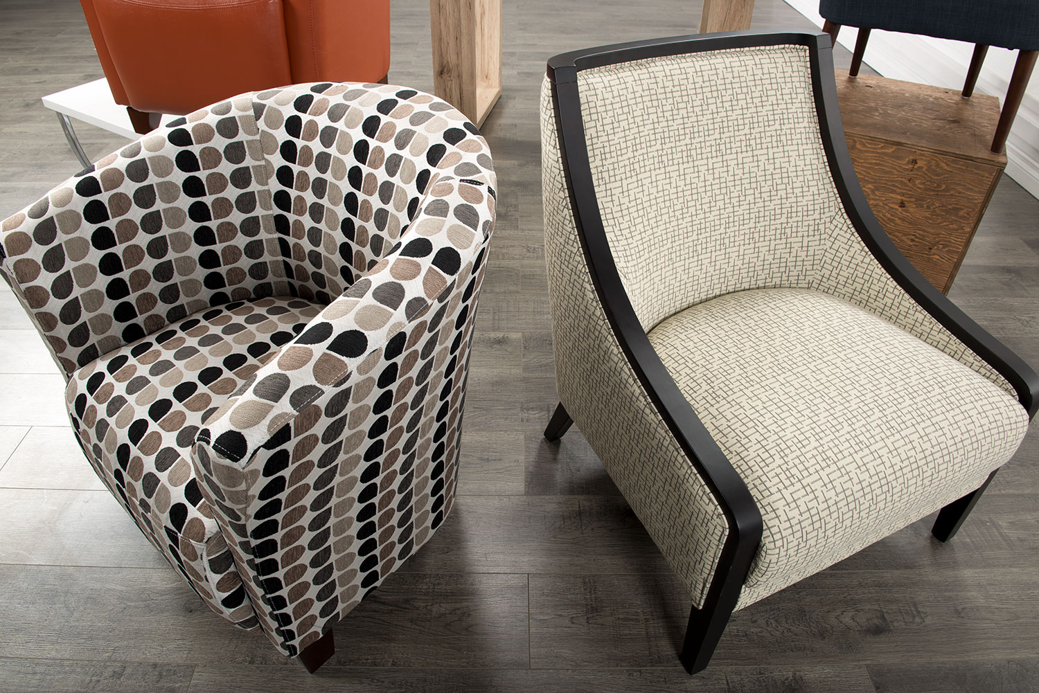 TubStyle Fabric Accent Chair Steel The Brick