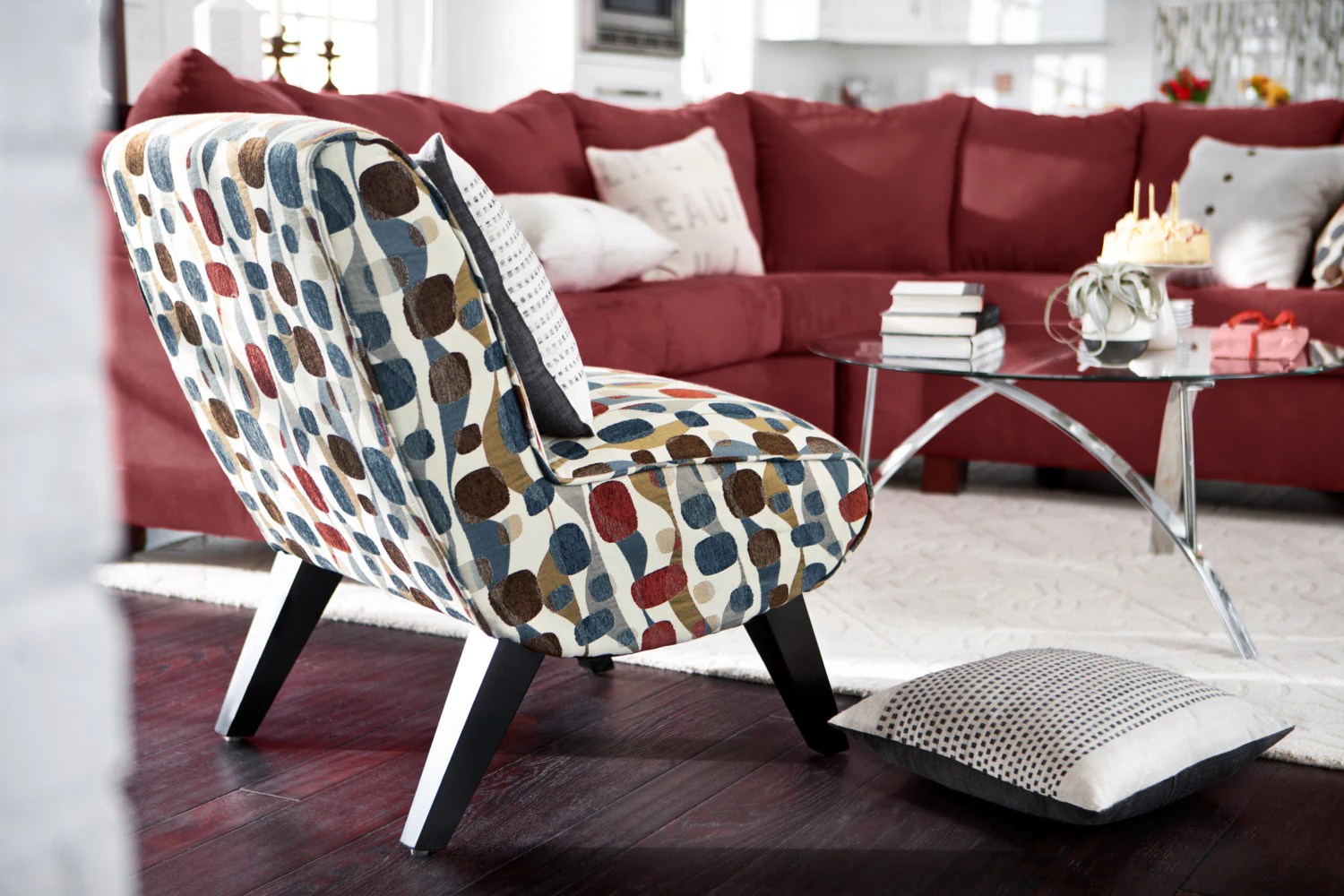 Adrian Accent Chair Geometric Value City Furniture