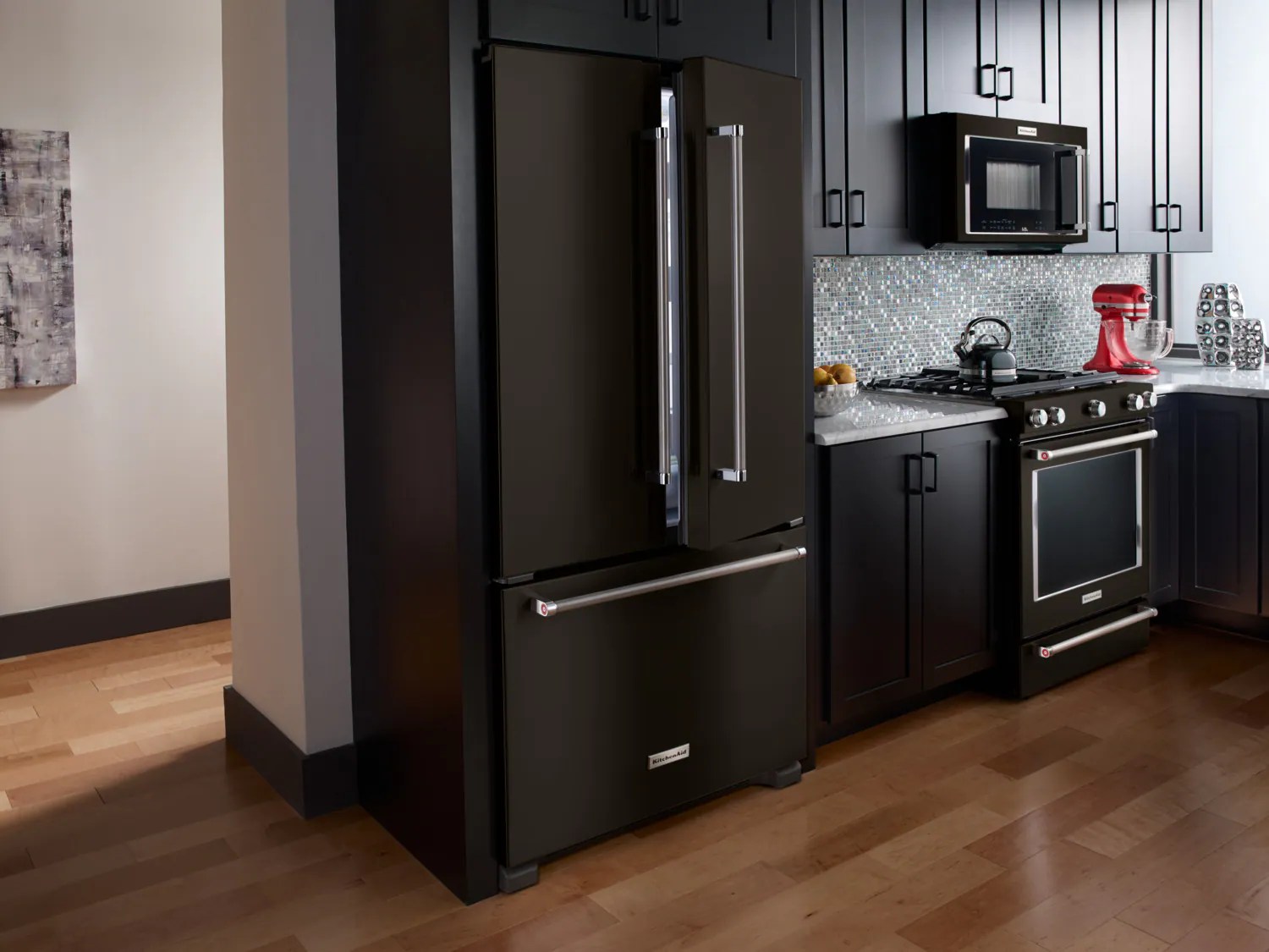 KitchenAid Black Stainless Steel CounterDepth French Door Refrigerator