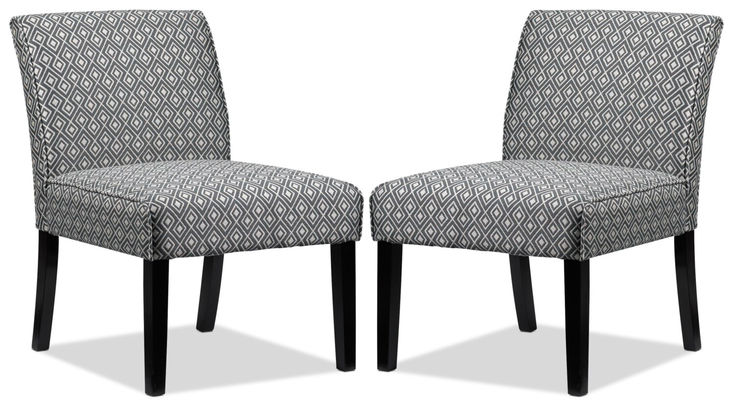 Slipper Chair Set Of 2 Upton 2Pack of Slipper Chairs Grey Leon's