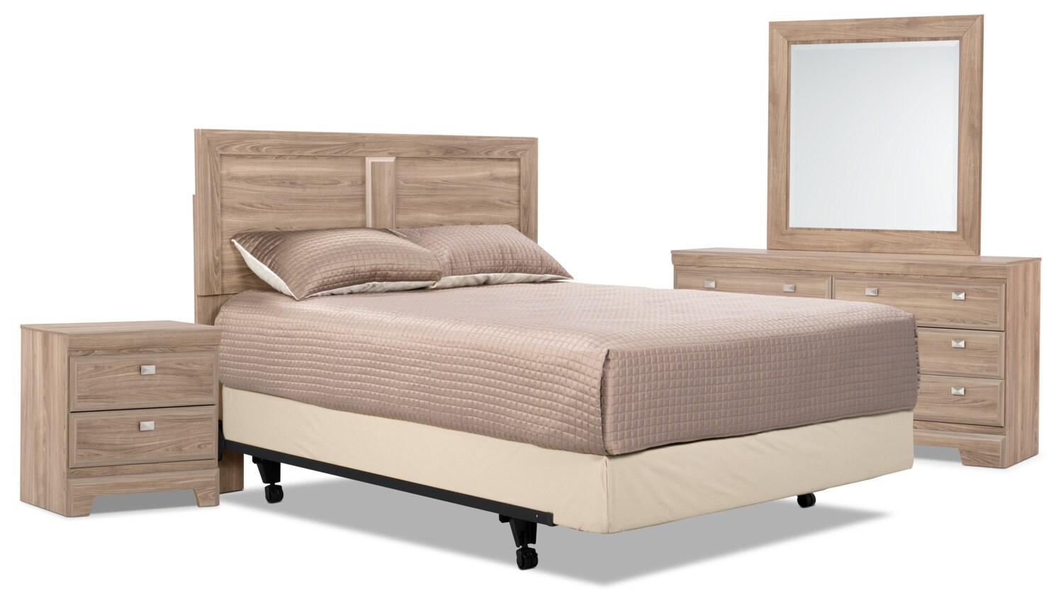 Yorkdale Light 4Piece Queen Panel Bedroom The Brick