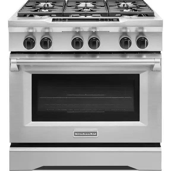 KitchenAid Stainless Steel Freestanding Dual Fuel Range (5.1 Cu. Ft