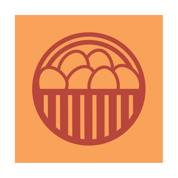 Orange Easter basket high quality element