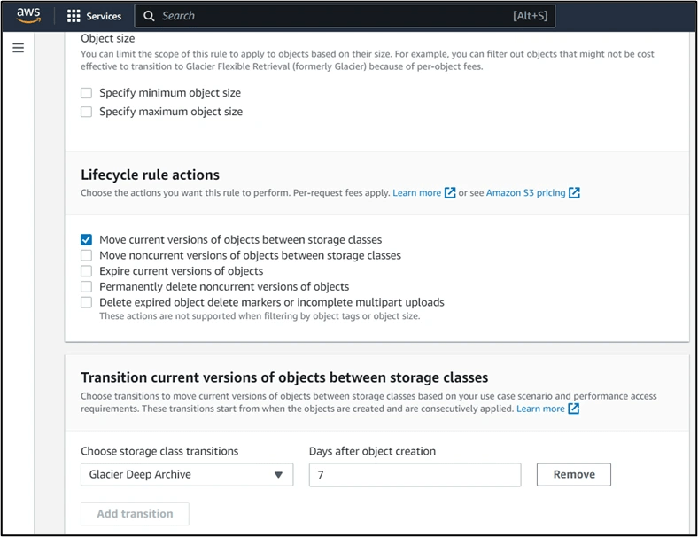 Automate Storage Optimization with Amazon S3 Lifecycle Rules