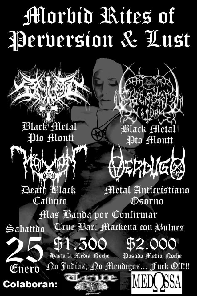 COLLAPSE.CL 25 de Enero Morbid Rites Of Perversion & Lust en Osorno