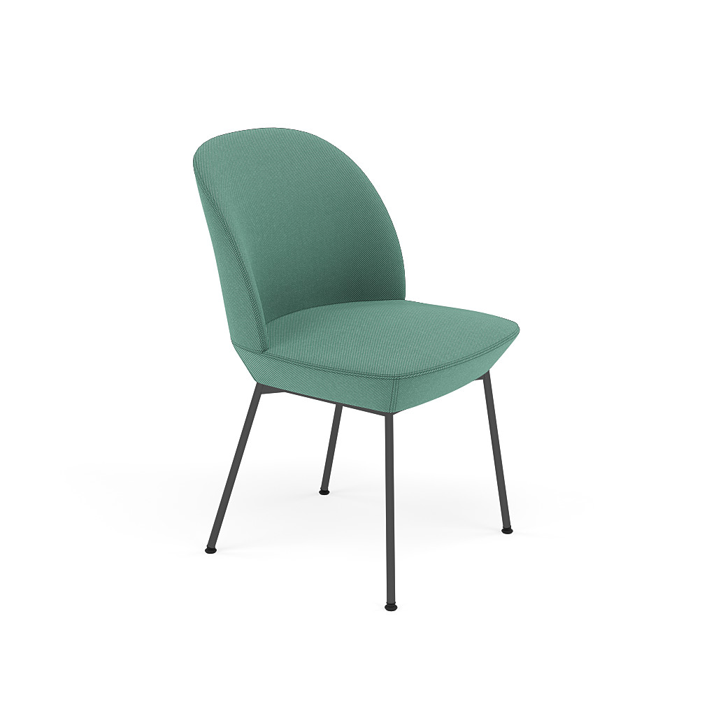 Oslo Side Chair A soft, modern seat