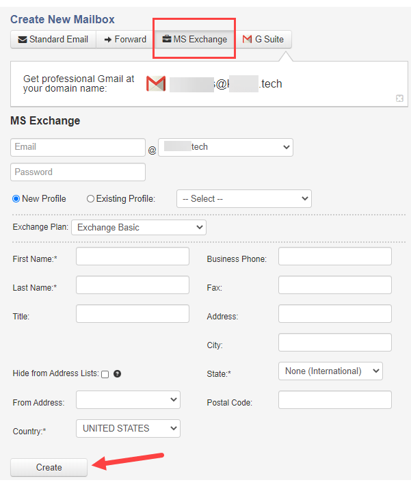 Exchange Setup How to Create an Exchange Mailbox Netfirms