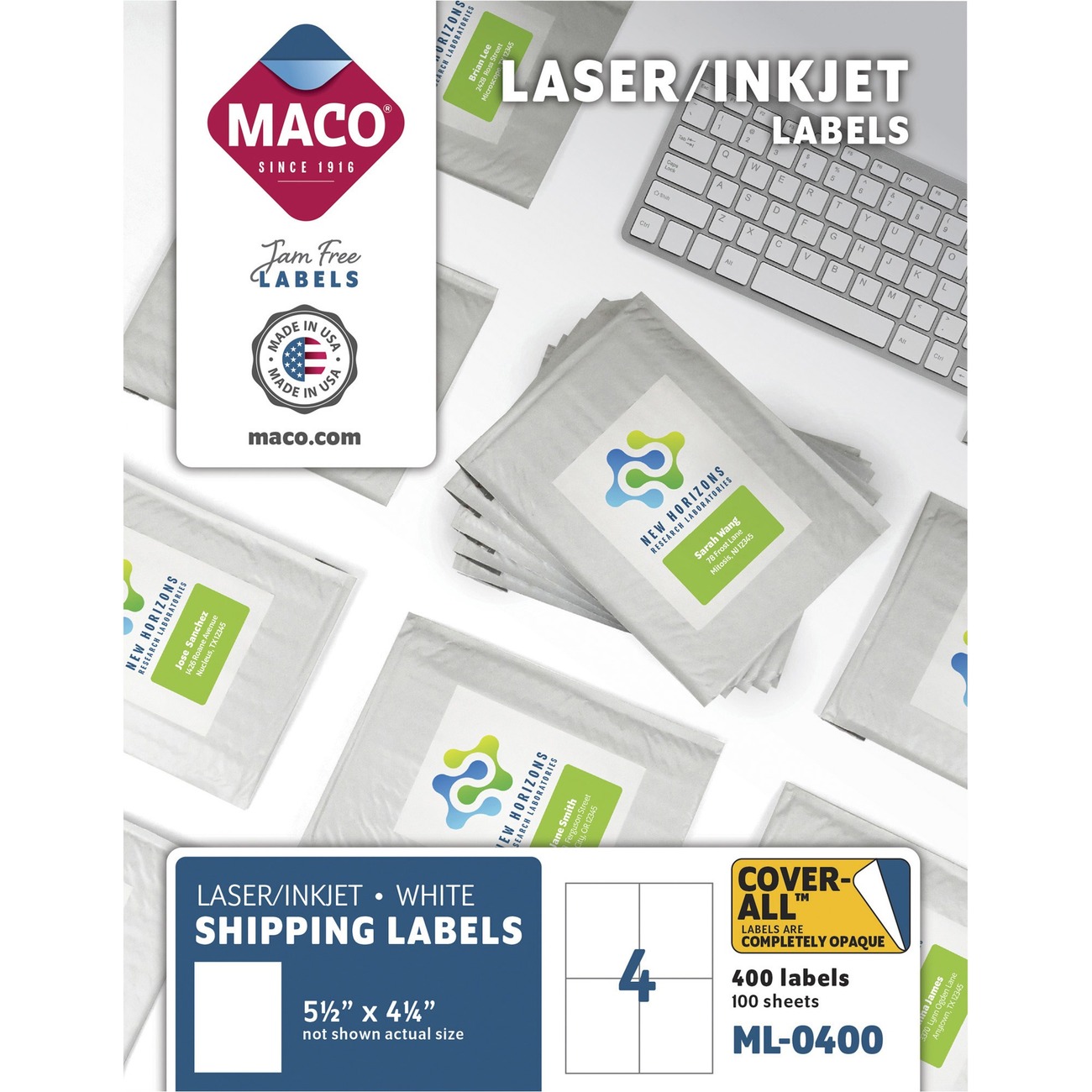 MACO White Laser/Ink Jet Shipping Label GOS EVOS