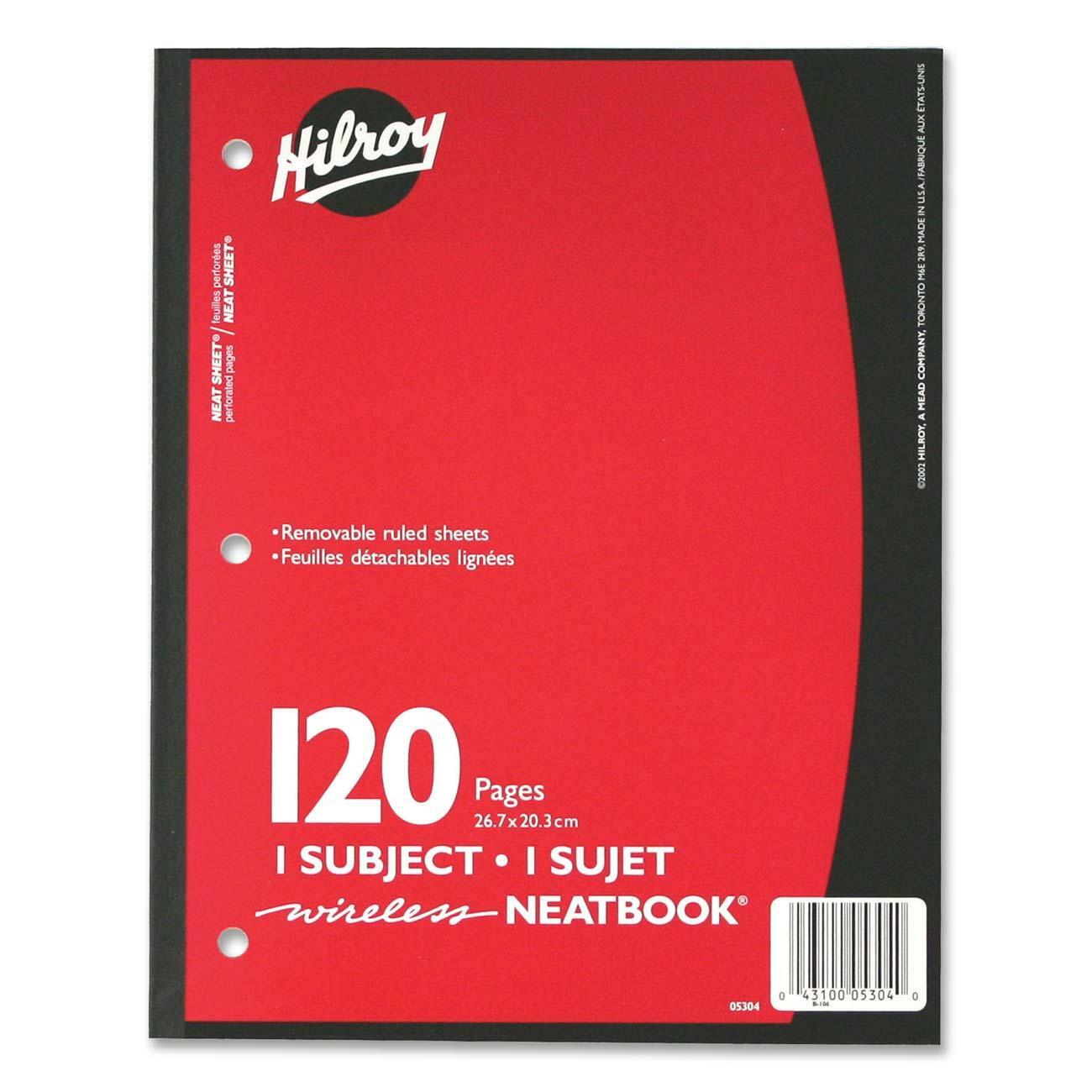 Hilroy Neatbooks One Subject Notebook Madill The Office Company