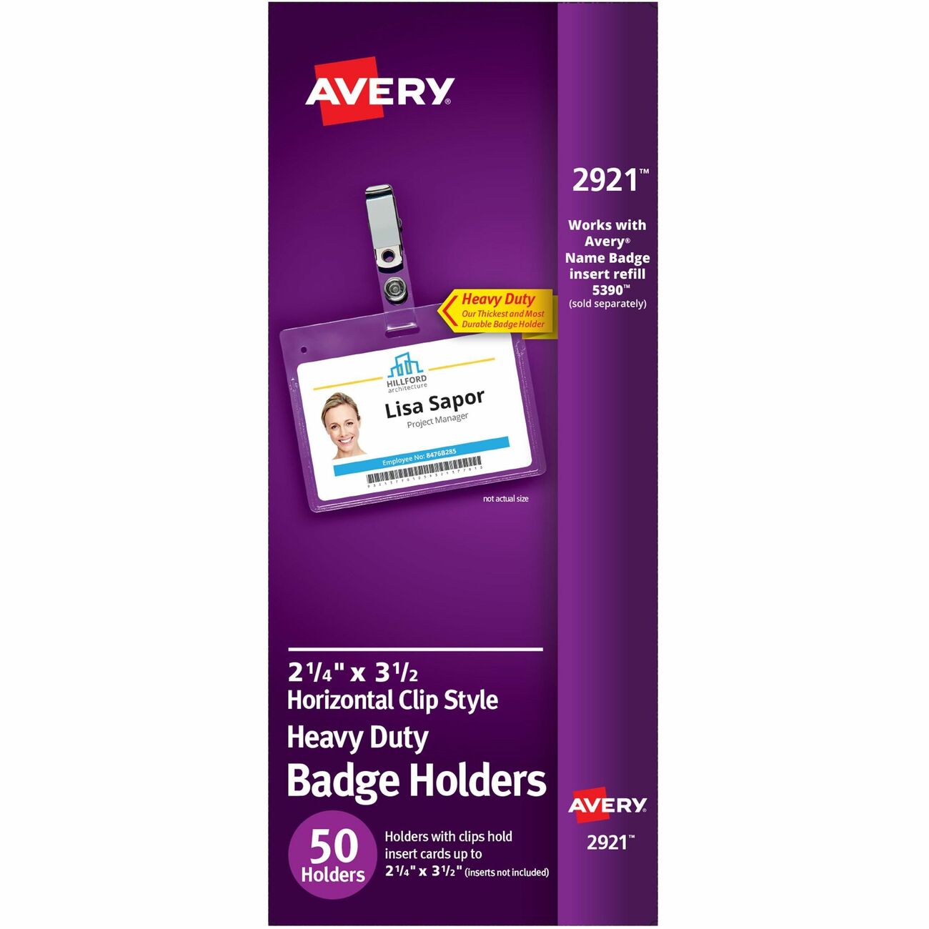 Avery® HeavyDuty Clip Style Badge Holders Kerr Workplace Solutions