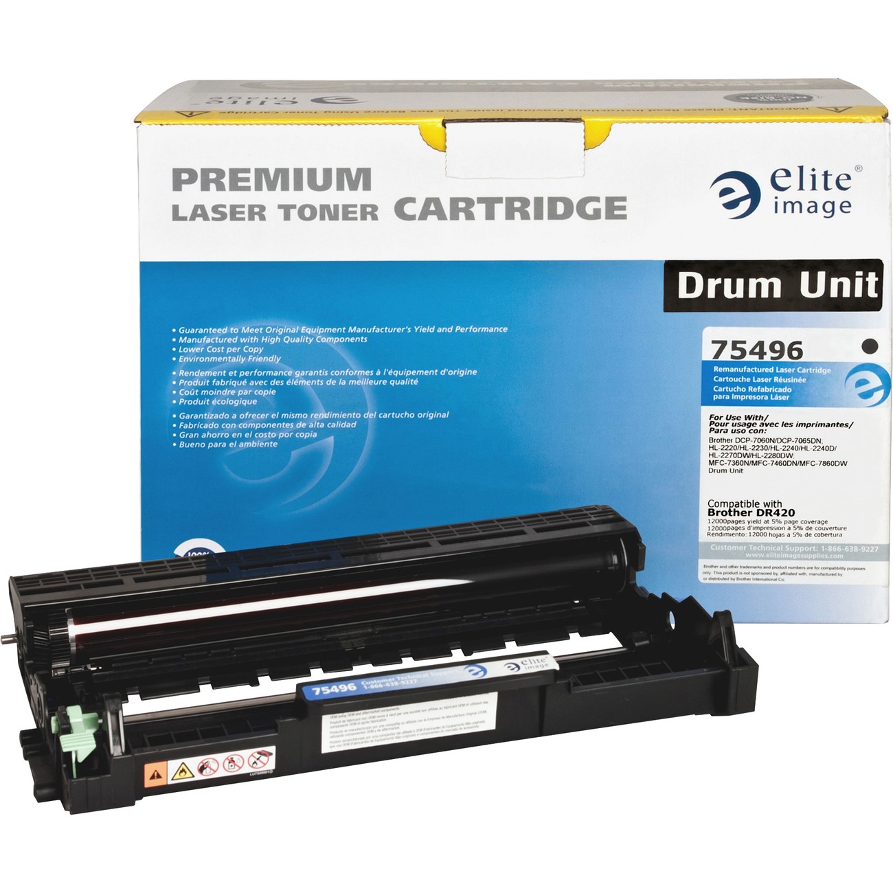 Brother MFC7860DW Drum Unit made by Brother OEM Prints 12000 Pages