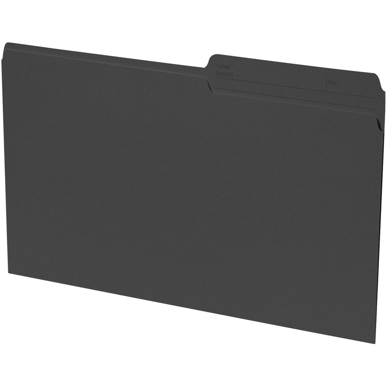 Basics® Coloured Reversible File Folders Legal Black 100/box Corbett