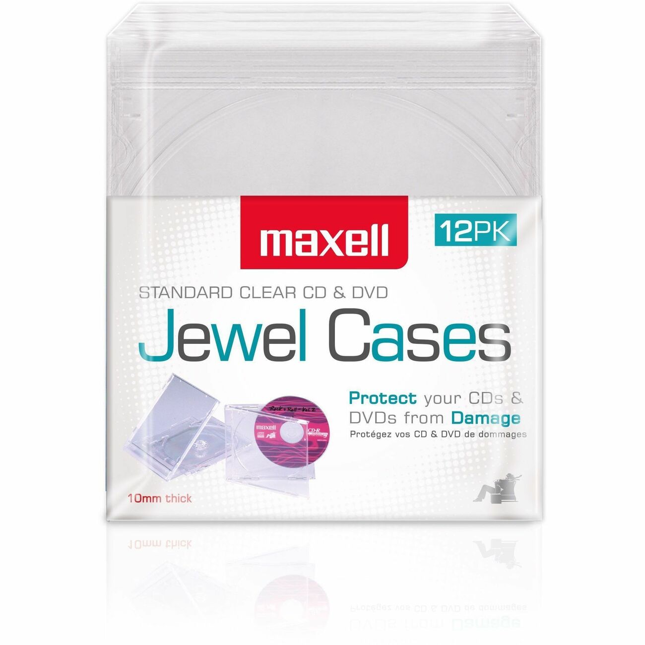 Maxell Compact Disc Replacement Jewel Cases Jewel Case Clear