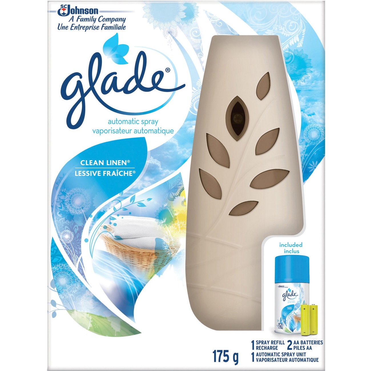 Glade Clean Linen Automatic Room Air Freshener Starter Kit beePLUS