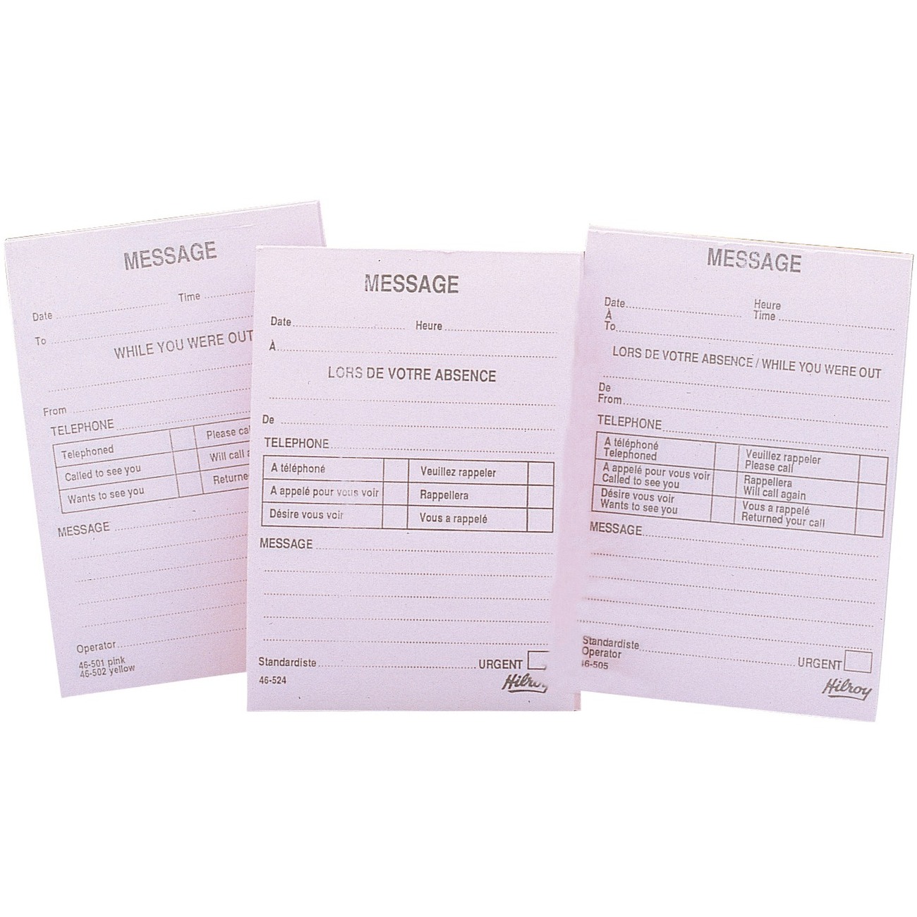 Hilroy Telephone Message Pad 72 Sheet(s) Pink 25 / Pack Madill