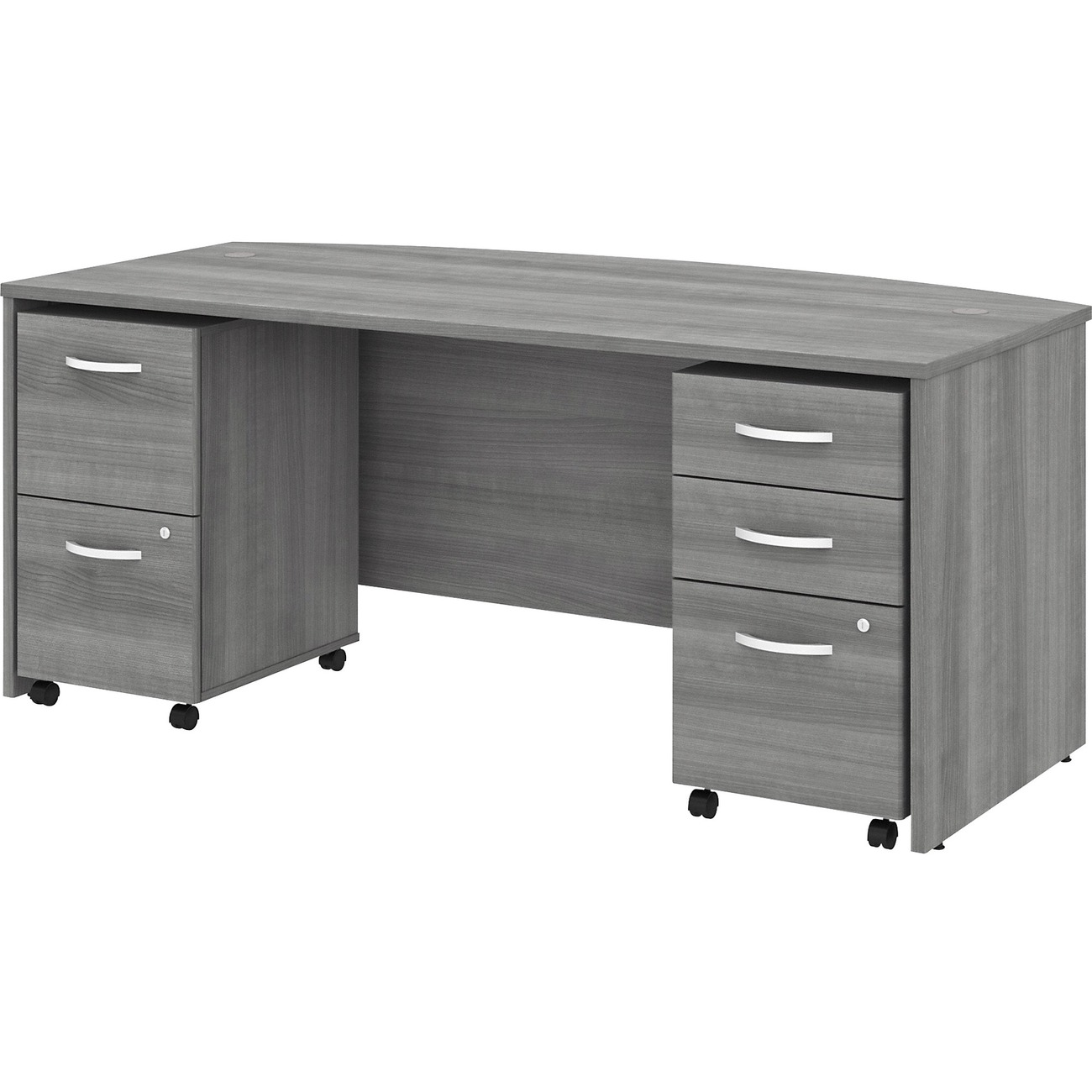 Bush Business Furniture Studio C 72W X 36D Bow Front Desk With Mobile