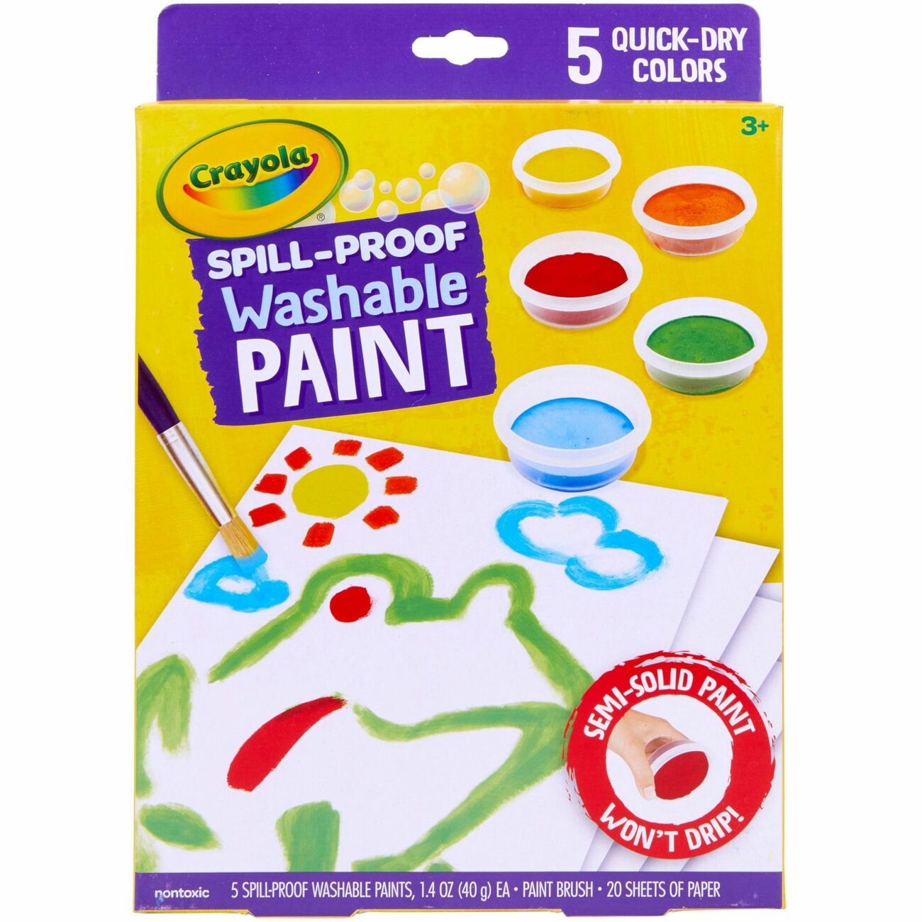 Crayola Spill Proof Washable Paint Set GOS