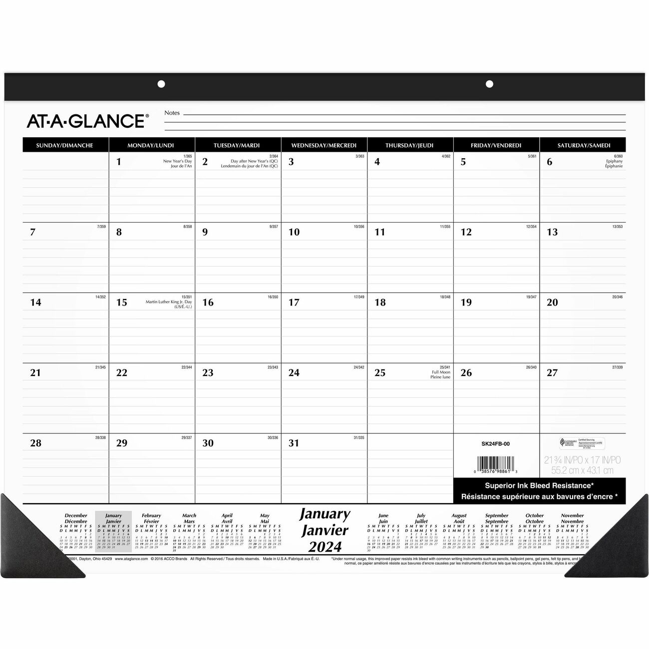 West Coast Office Supplies Miscellaneous AtaGlance Monthly Desk