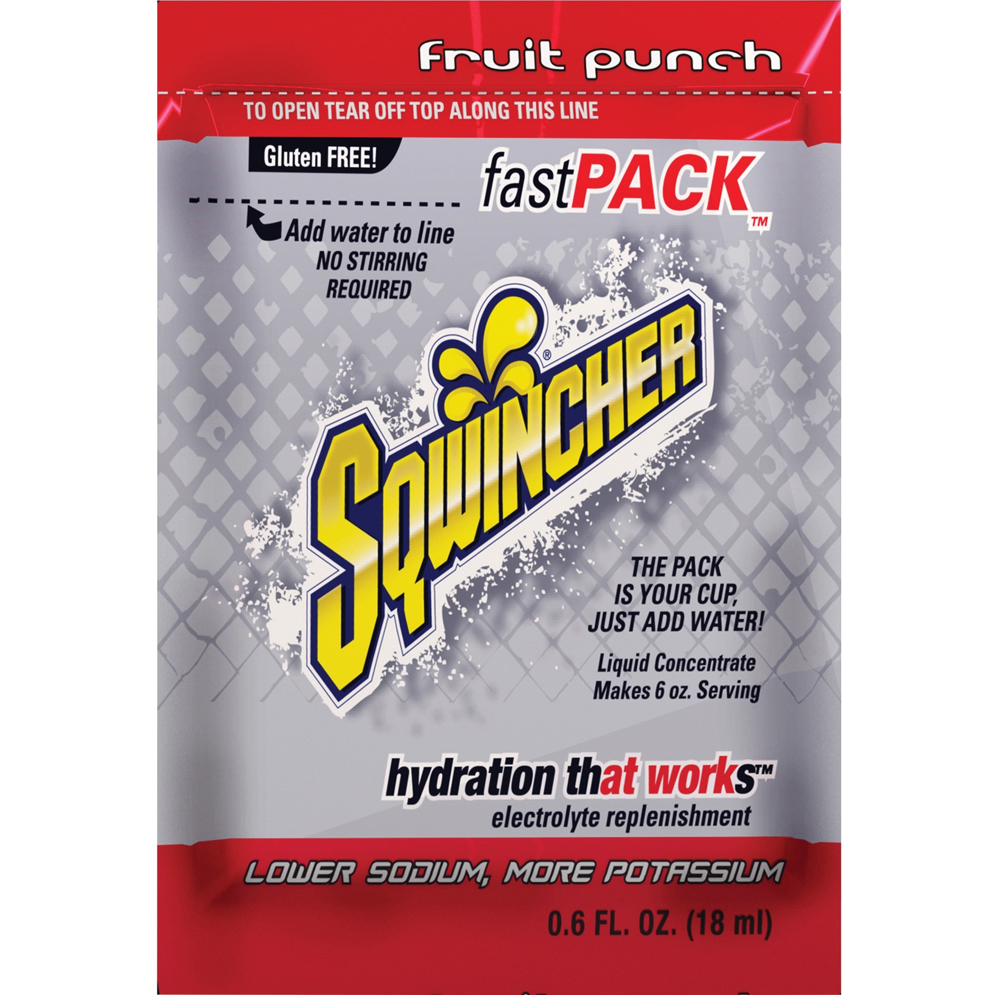 Sqwincher Fast Pack Flavored Liquid Mix Singles SQW015305FP