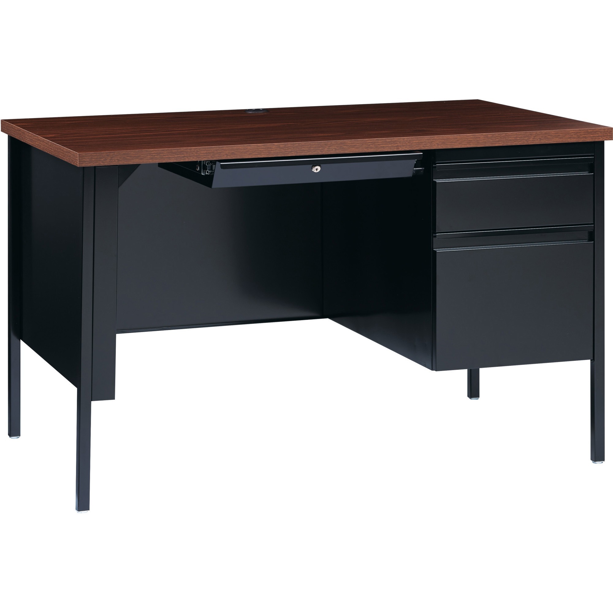 LLR 66902 Lorell Fortress Series 48" Right SinglePedestal Desk