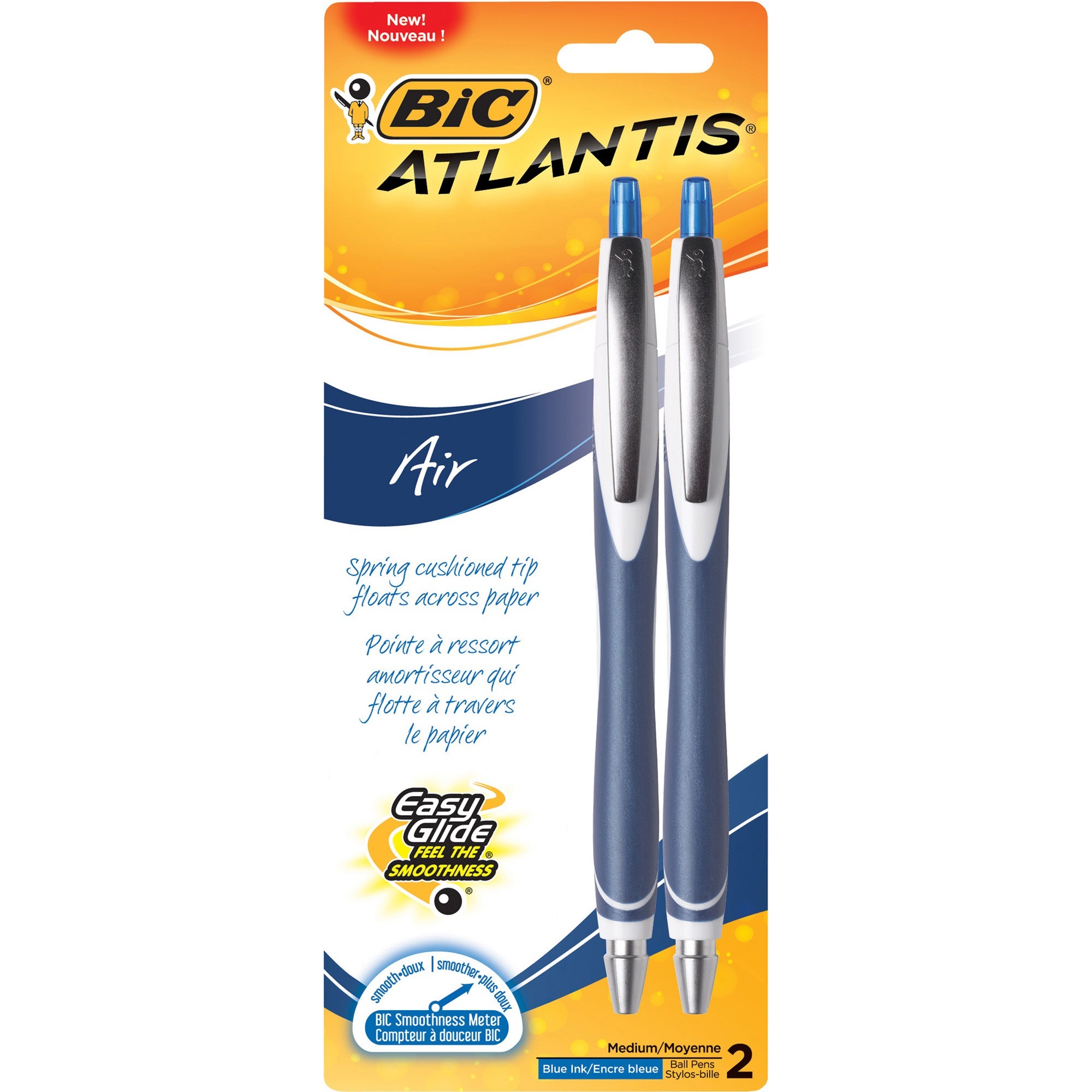 BIC Atlantis Easy Glide Retractable Ballpoint Pens Medium Pen Point