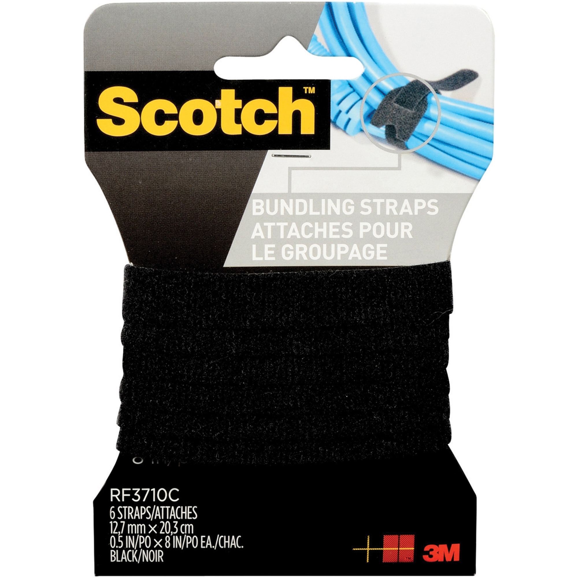 3M Bundling Strap Cable Strap Black 6 Pack Madill The Office