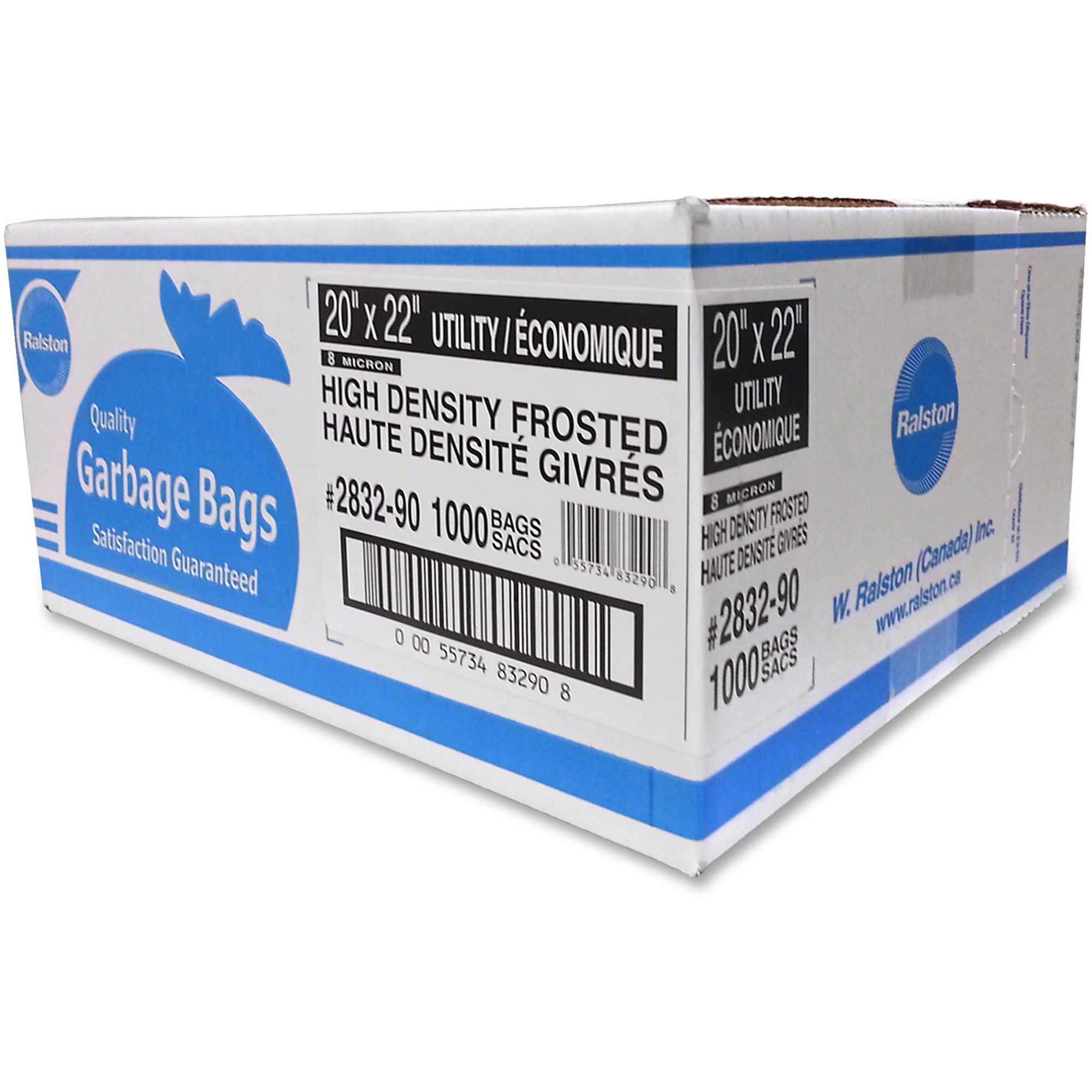 Ralston 8 Micron Frosted Trash Bags 20" (508 mm) x 22" (558.8 mm) 0