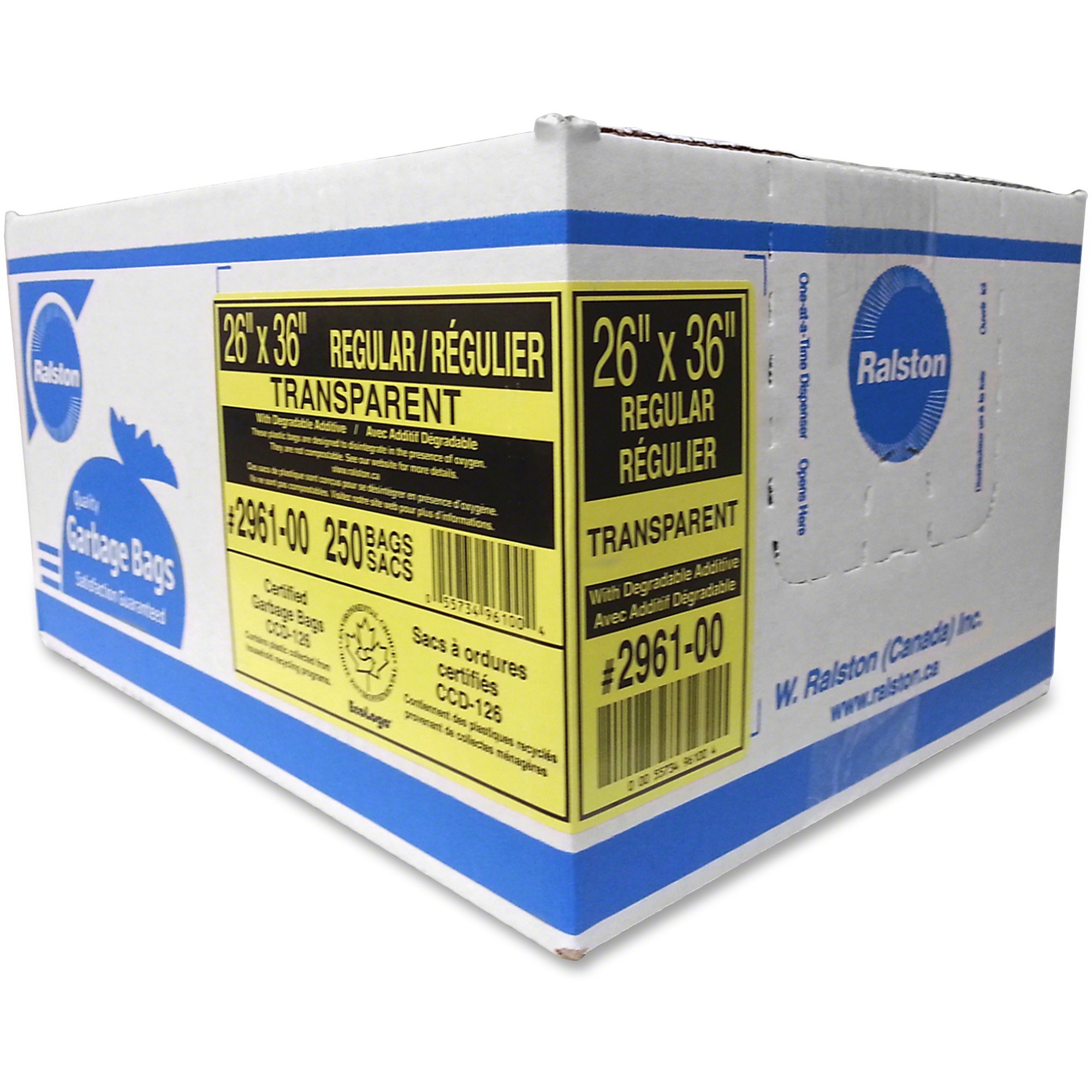Ralston RegularStrength Industrial Trash Bags 26" (660.4 mm) x 36" (914.4 mm) Hexene Resin