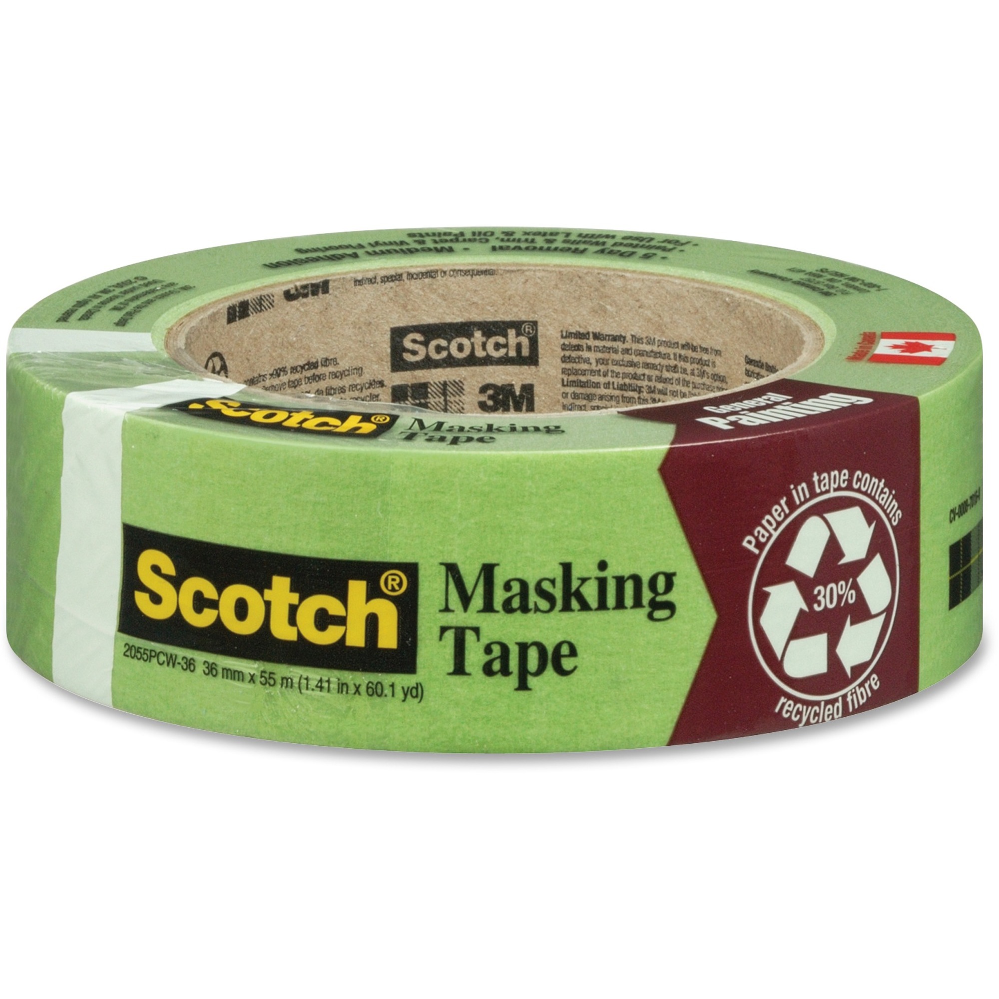Scotch General Painting Masking Tape 1.42" (36 mm) Width x 60.1 yd