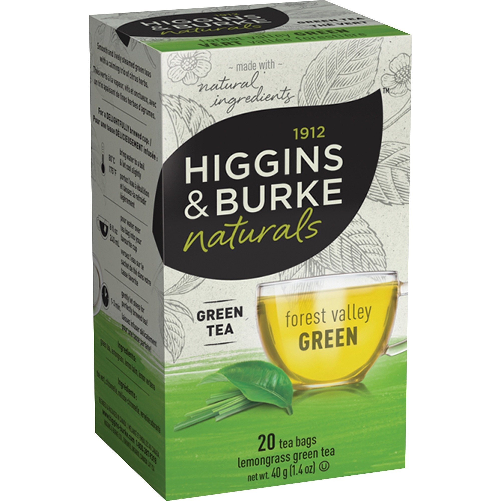 Higgins & Burke Naturals English Green Tea Bags Green Tea 20 / Pack